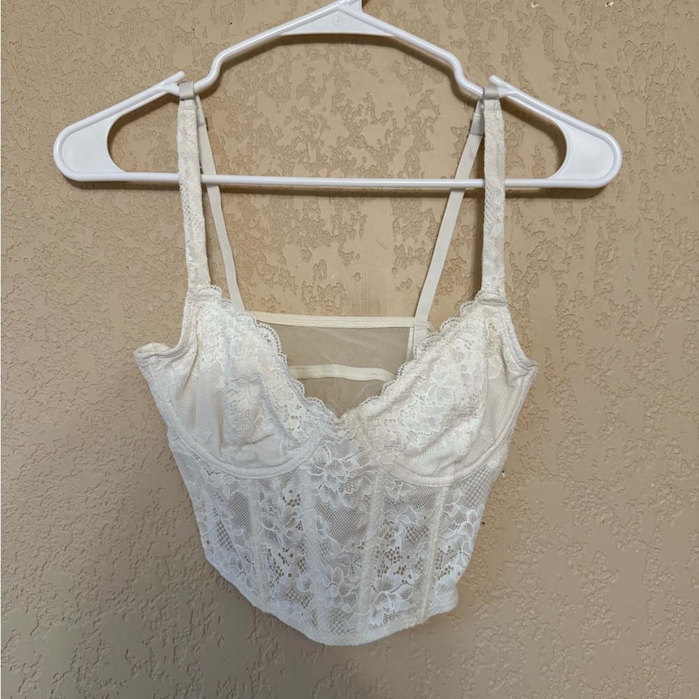 White corset top